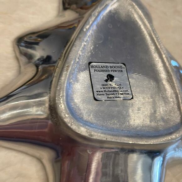 Holland Boone pewter aluminum christmas tree candy tray - Picture 6 of 8